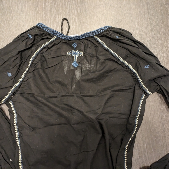 Embroidered Navy Blue Top - Picture 3 of 6